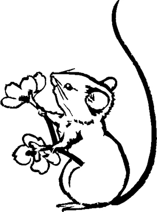 mouse-with-flowers