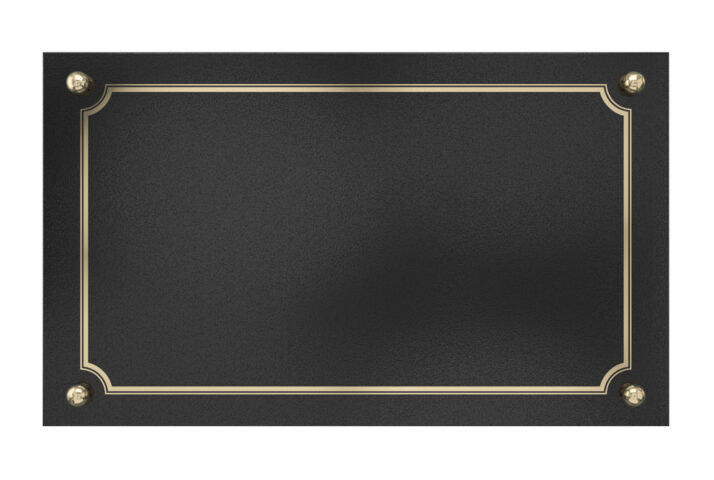Black memorial plaque